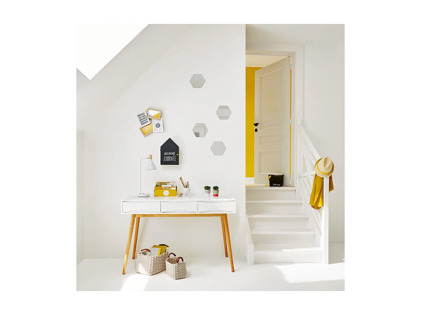 Lot de 3 Miroirs en métal doré