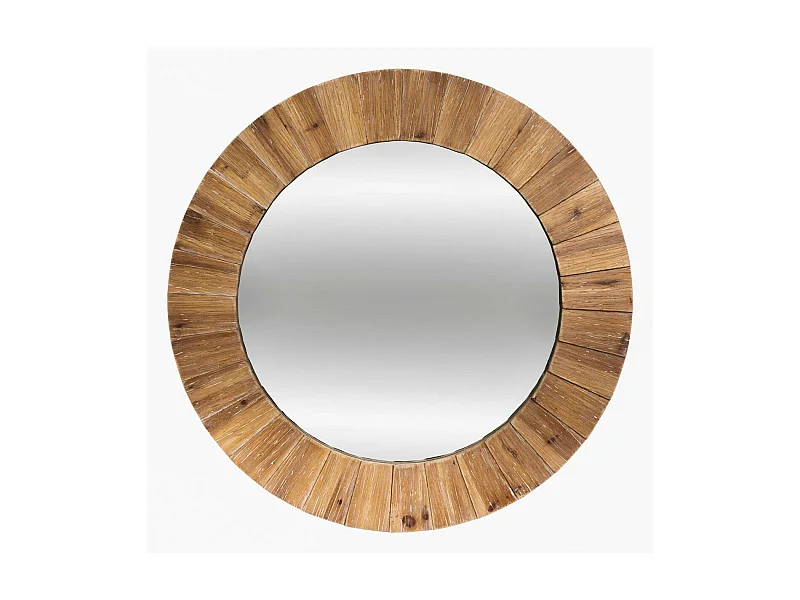 Grand Miroir mural en Bois de Sapin D 83 cm