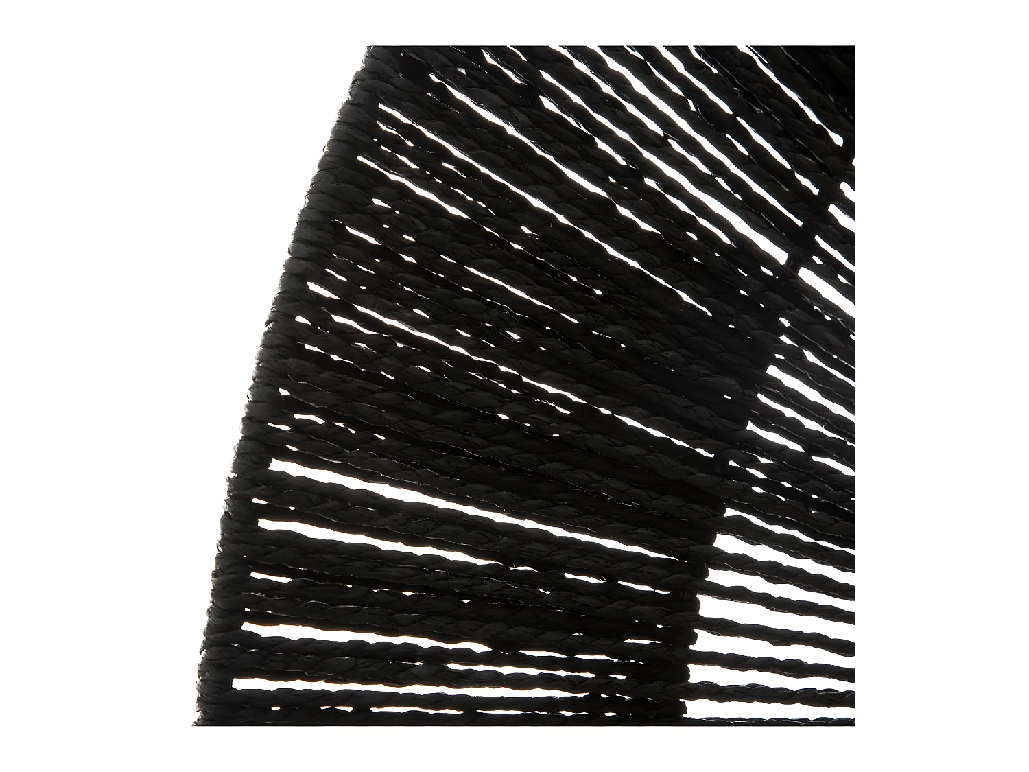 Grand Miroir mural en Corde Noire D 76 cm