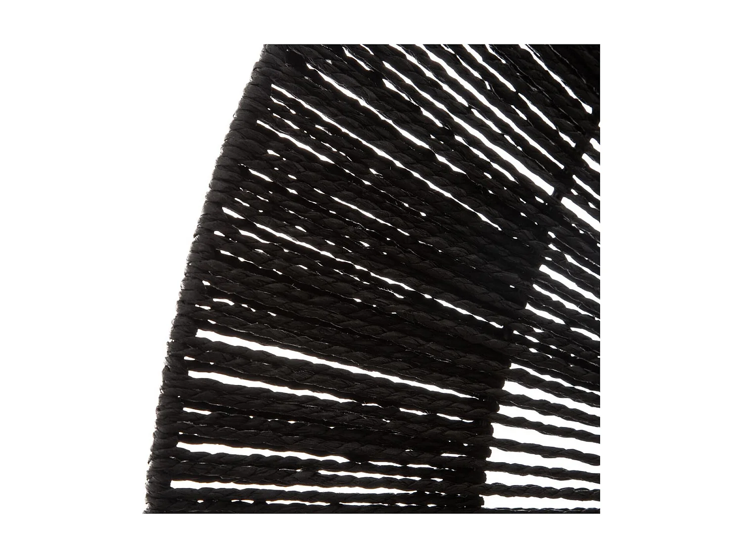 Grand Miroir mural en Corde Noire D 76 cm