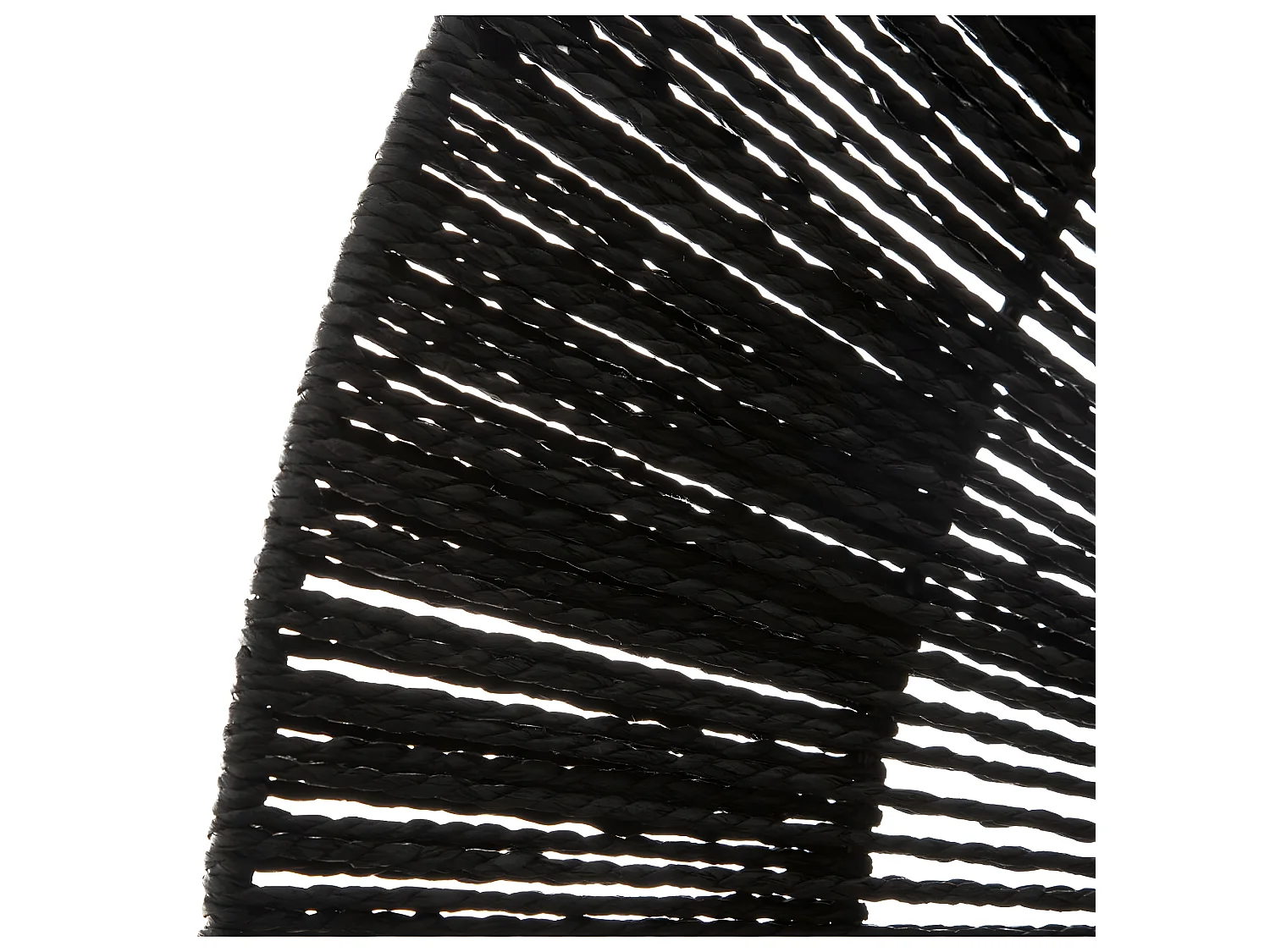 Grand Miroir mural en Corde Noire D 76 cm