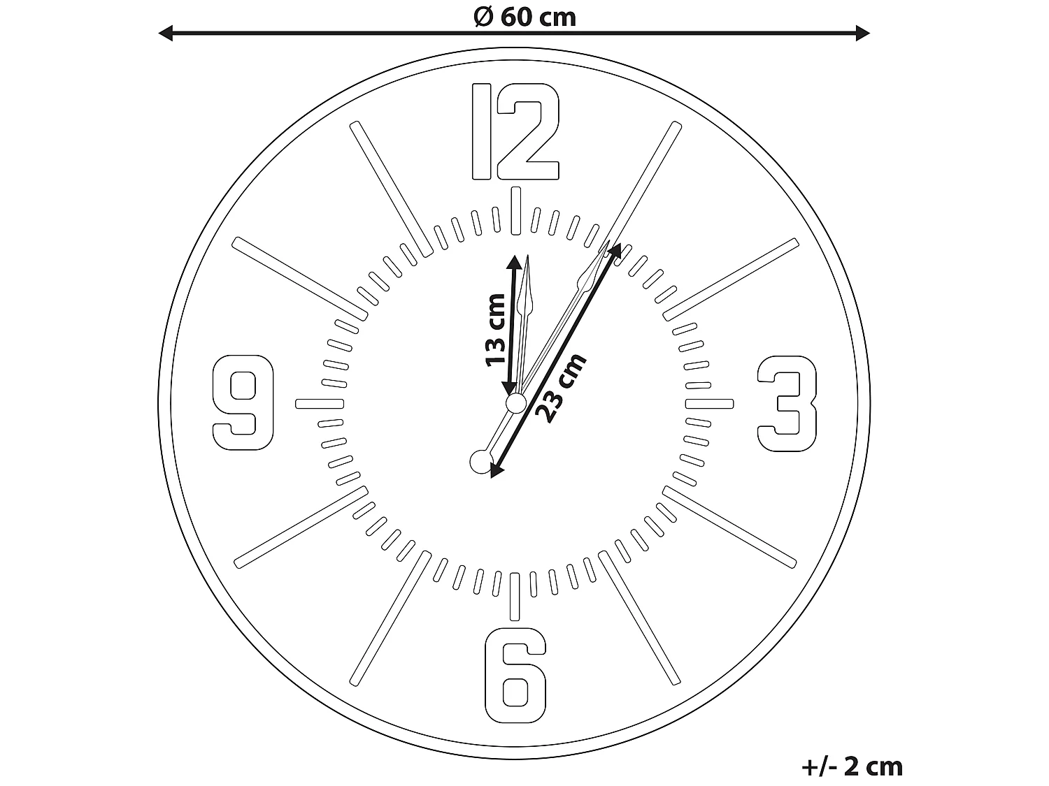 Orologio da parete DOLE 60 cm Marrone chiaro