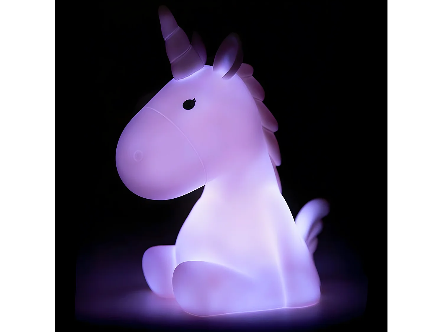 Veilleuse Licorne LED Bleue 17 cm