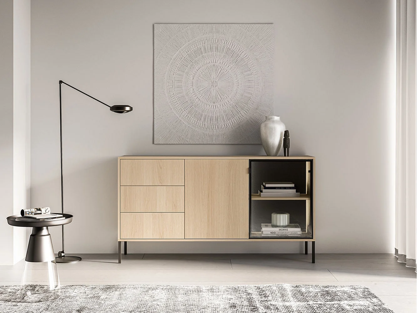 BUFFET Barnee Chêne Lindberg 160 / 40 / 86 cm