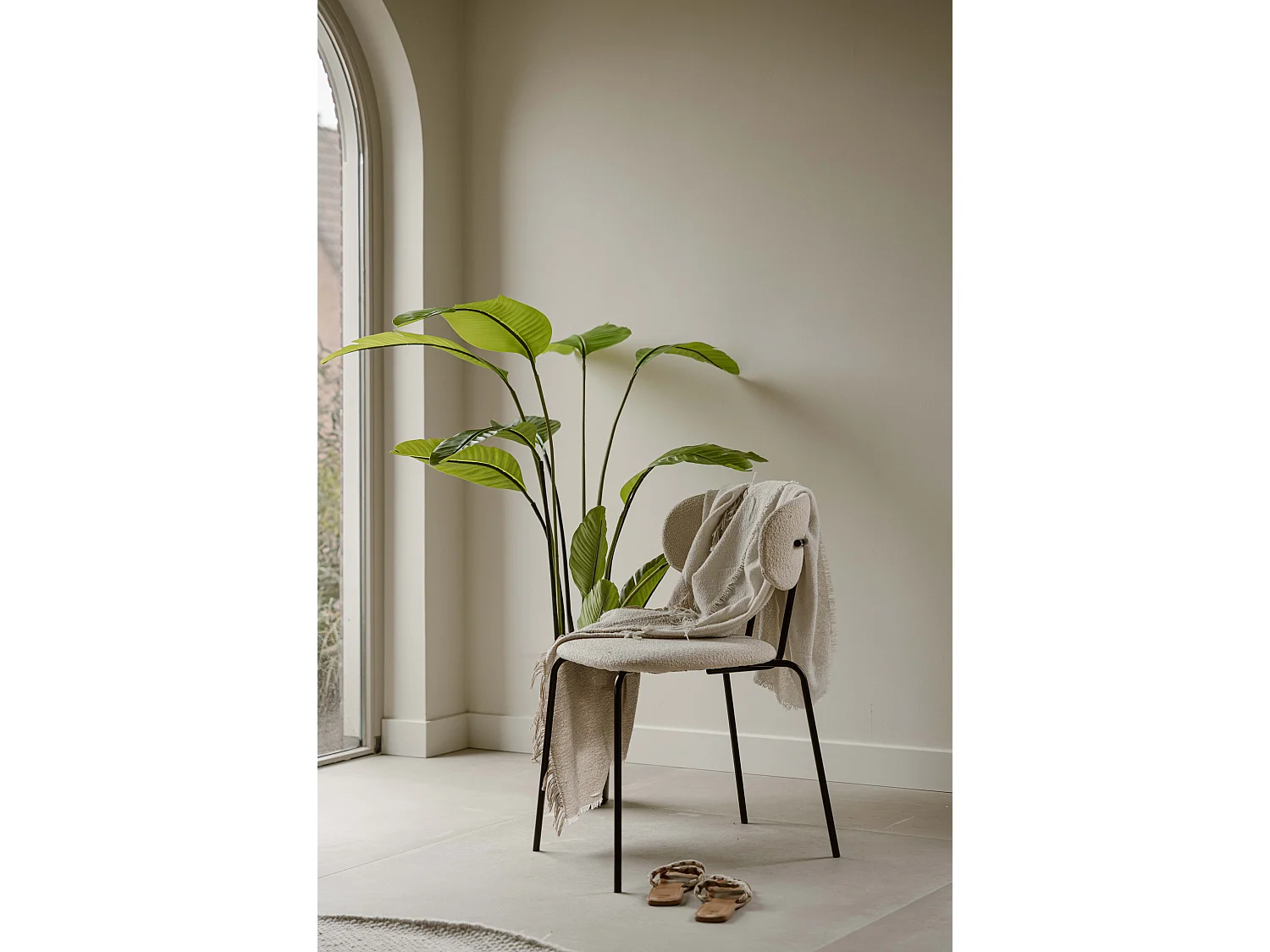 Künstliche Strelitzia 150 cm - Grün - Realistische Blätter ohne Pflegeaufwand - Indore Home