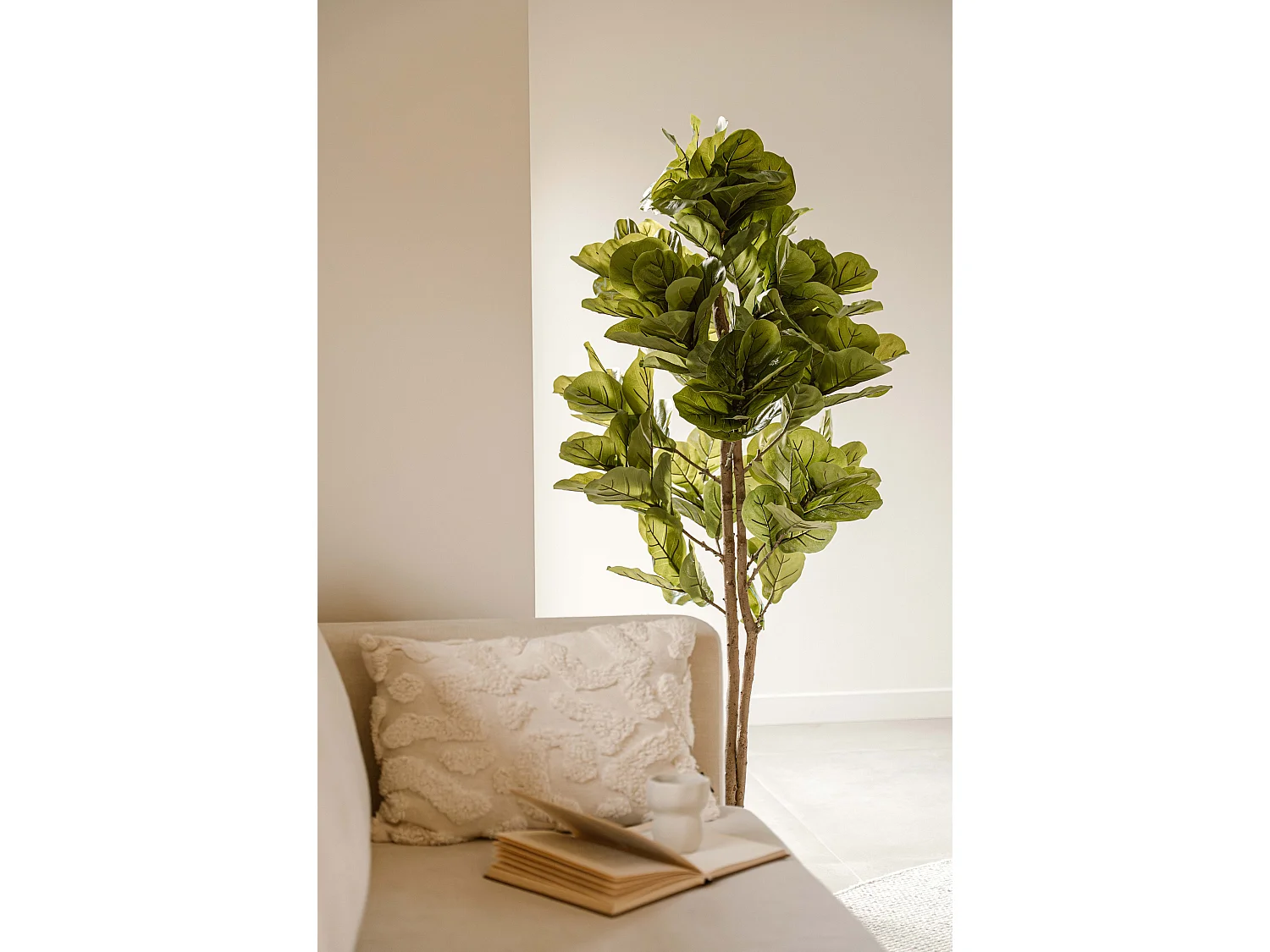 Plante artificielle Figuier 150 cm - Vert - Feuillage réaliste sans entretien - Indore Home