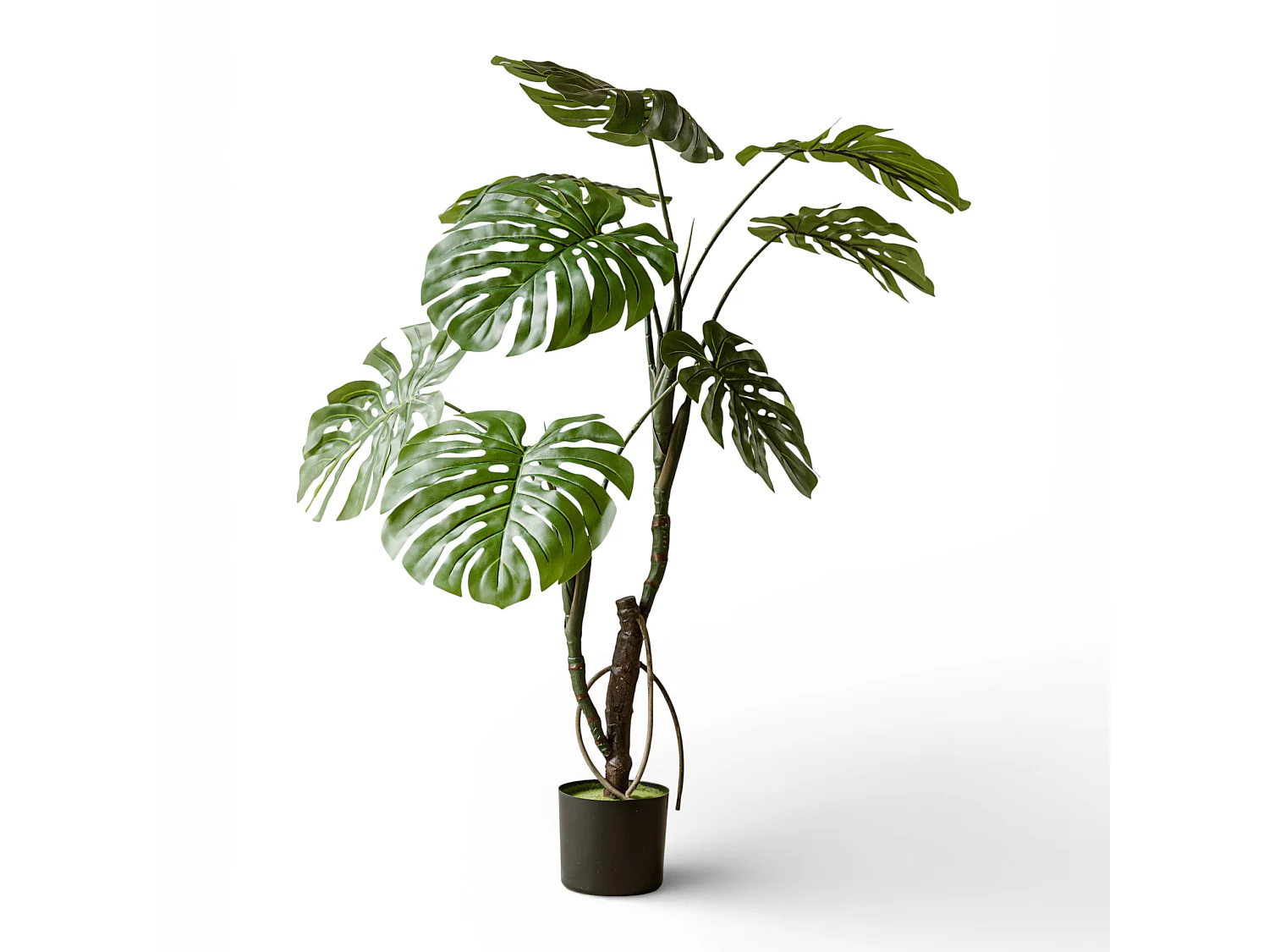 Künstliche Monstera 130 cm - Grün - Realistische Blätter ohne Pflegeaufwand - Indore Home