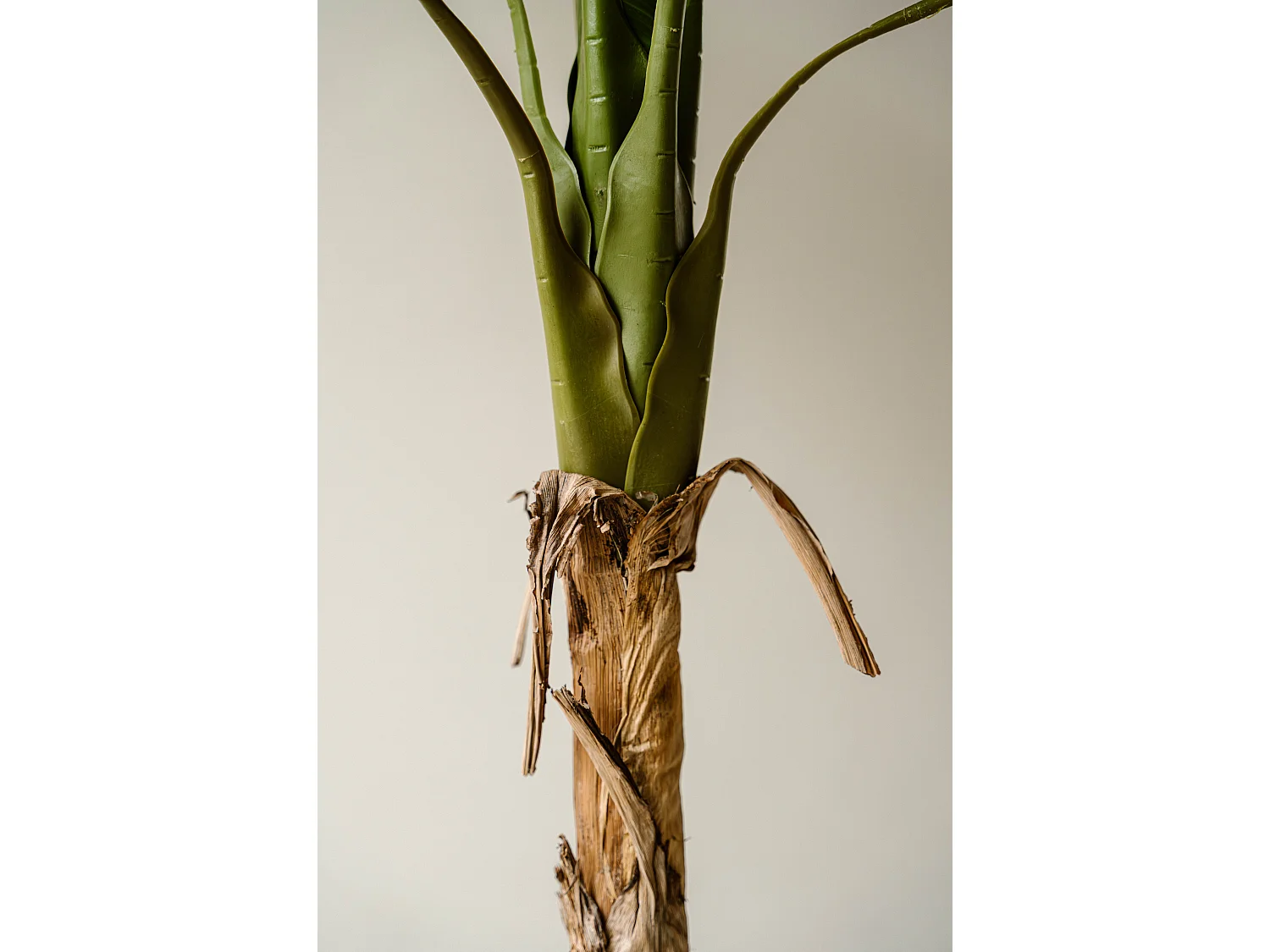 Künstliche Bananenpflanze 120 cm - Grün - Realistische Blätter ohne Pflegeaufwand - Indore Home