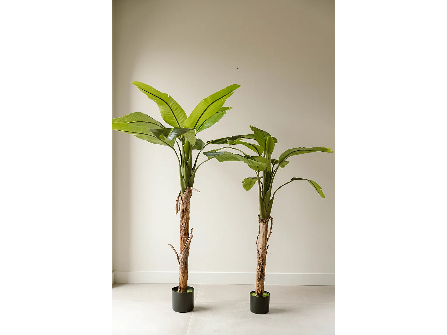 Künstliche Bananenpflanze 120 cm - Grün - Realistische Blätter ohne Pflegeaufwand - Indore Home