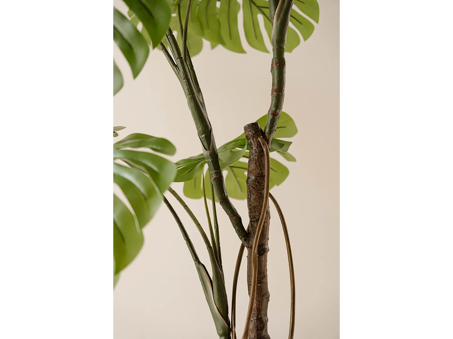 Kunstplant Monstera 160 cm - groen - realistische bladeren zonder onderhoud - Indore Home