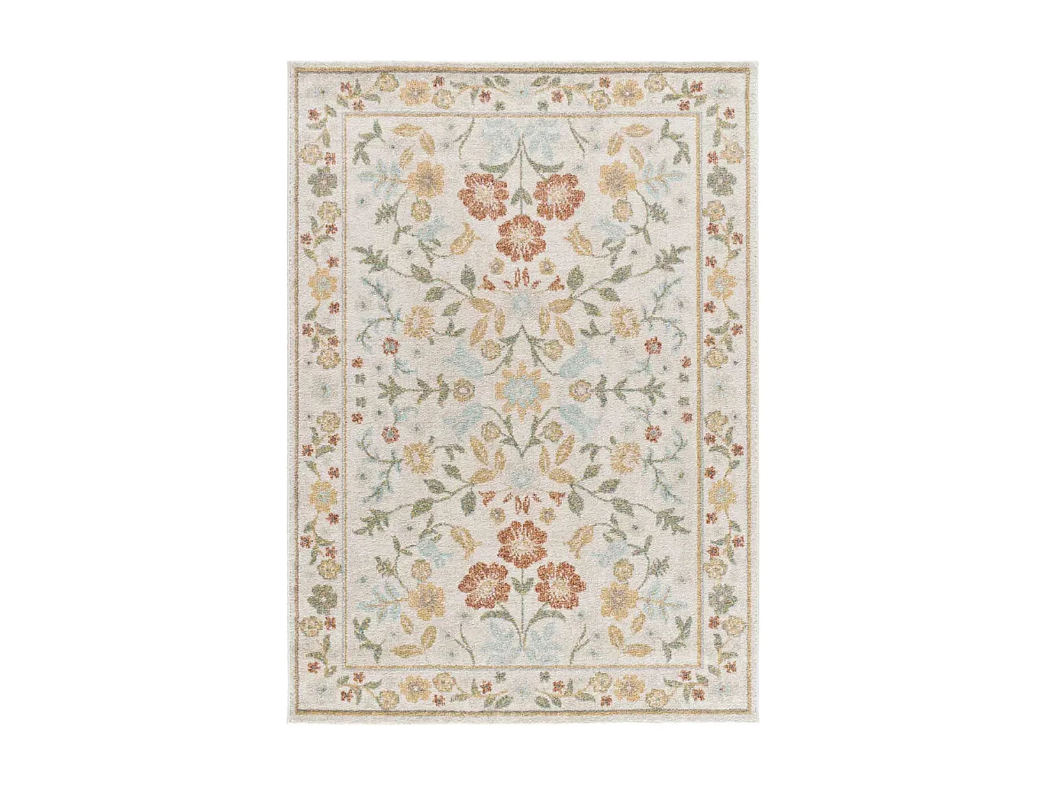 In- & Outdoor-Teppich - blumenmotive - beige / mehrfarbig - 120x170 cm - SAMARA