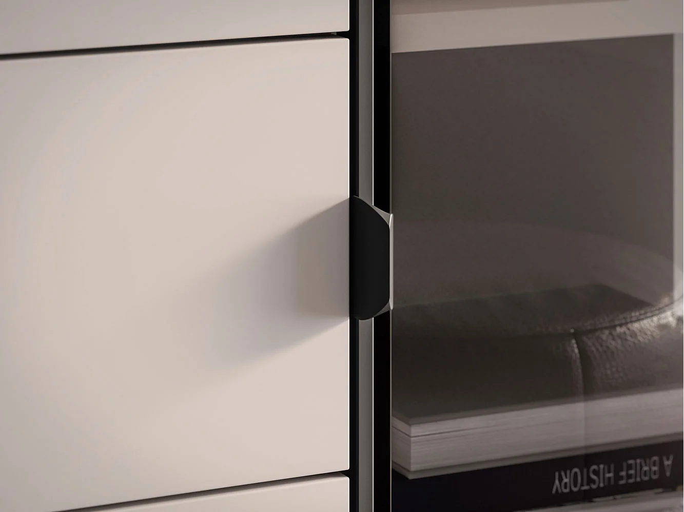 VITRINE Barnee Kaschmir 92 / 40 / 150cm
