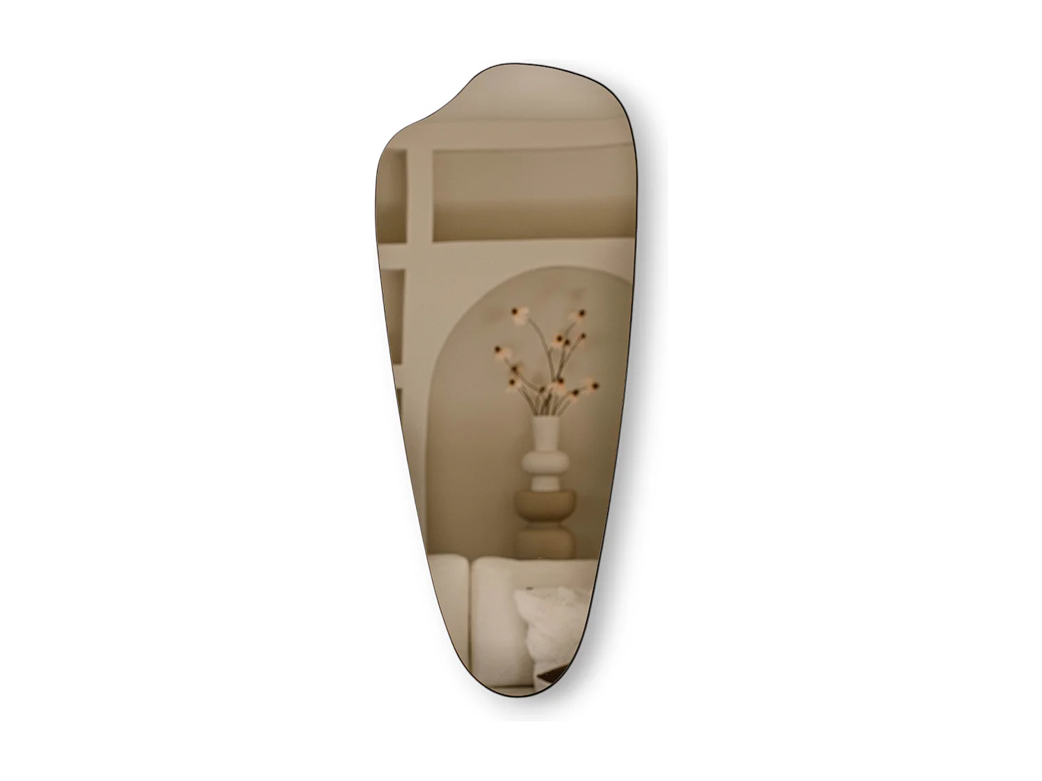 Miroir organique 120 cm - Bronze - Miroir mural asymétrique - Indore Home