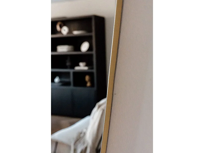 Miroir organique 120 cm - Doré - Miroir mural asymétrique - Indore Home