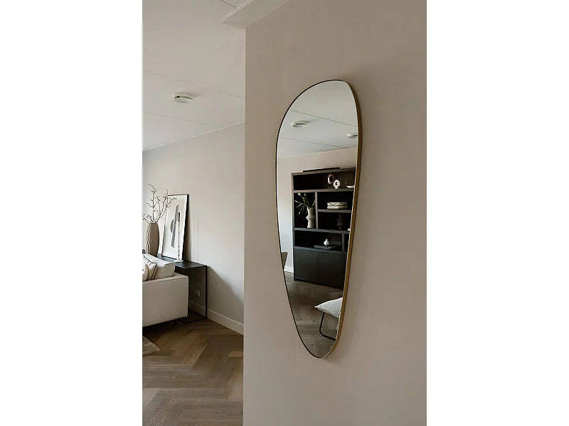 Miroir organique 120 cm - Doré - Miroir mural asymétrique - Indore Home