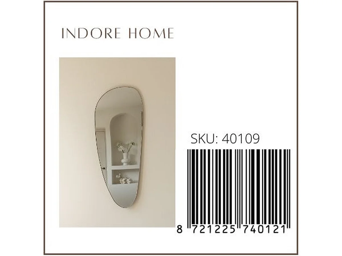 Miroir organique 120 cm - Doré - Miroir mural asymétrique - Indore Home