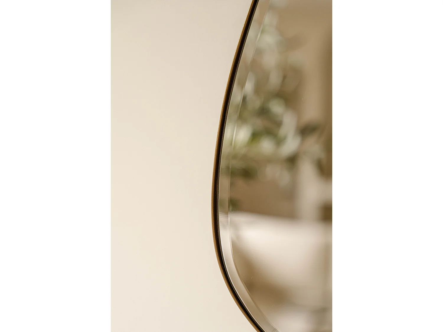 Miroir organique Pearl | Bronze edge &ampt edge | Miroir mural | 80 x 70 cm | Indore Home