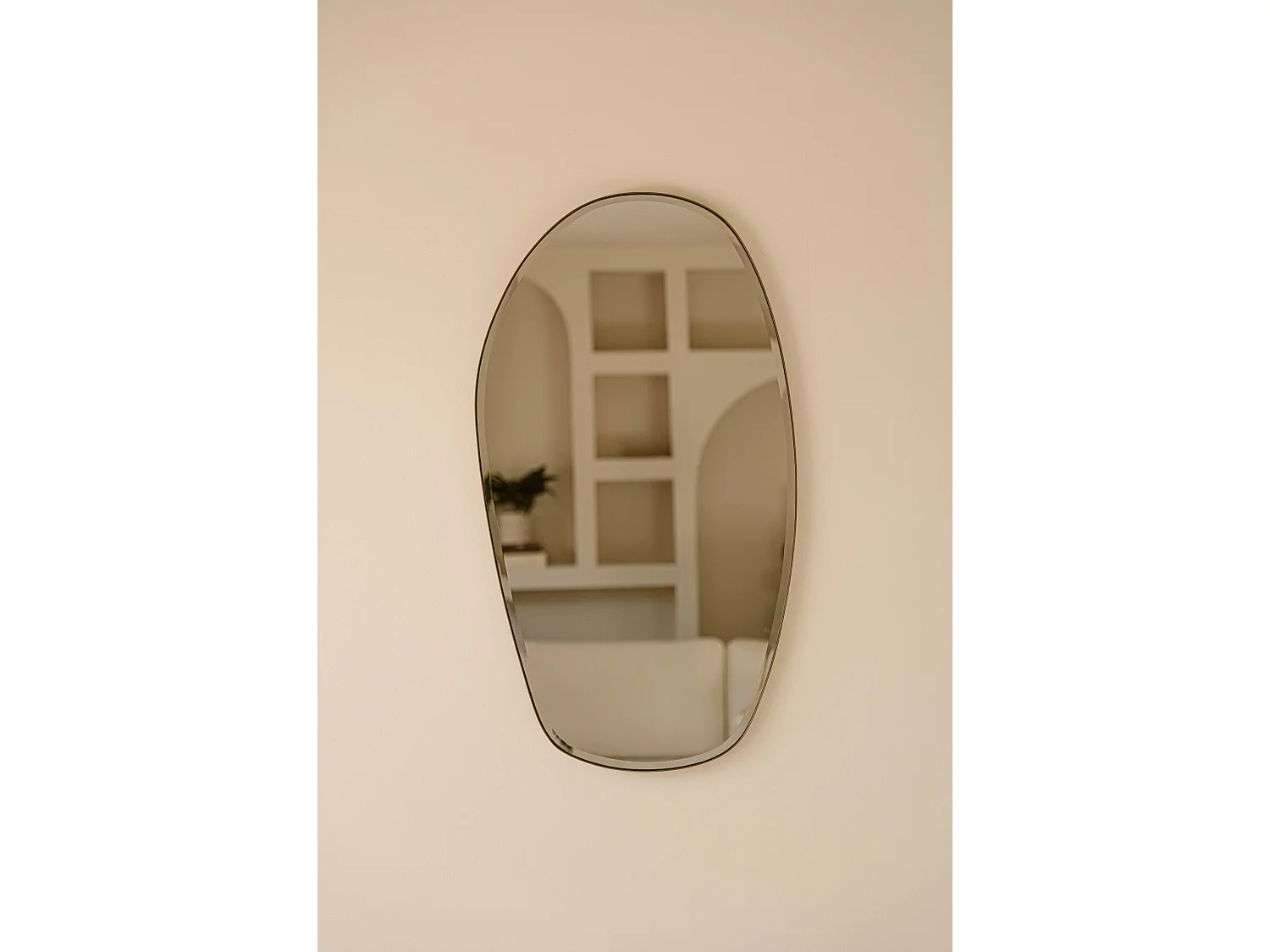 Miroir organique 90 cm - Bronze - Miroir mural asymétrique - Indore Home