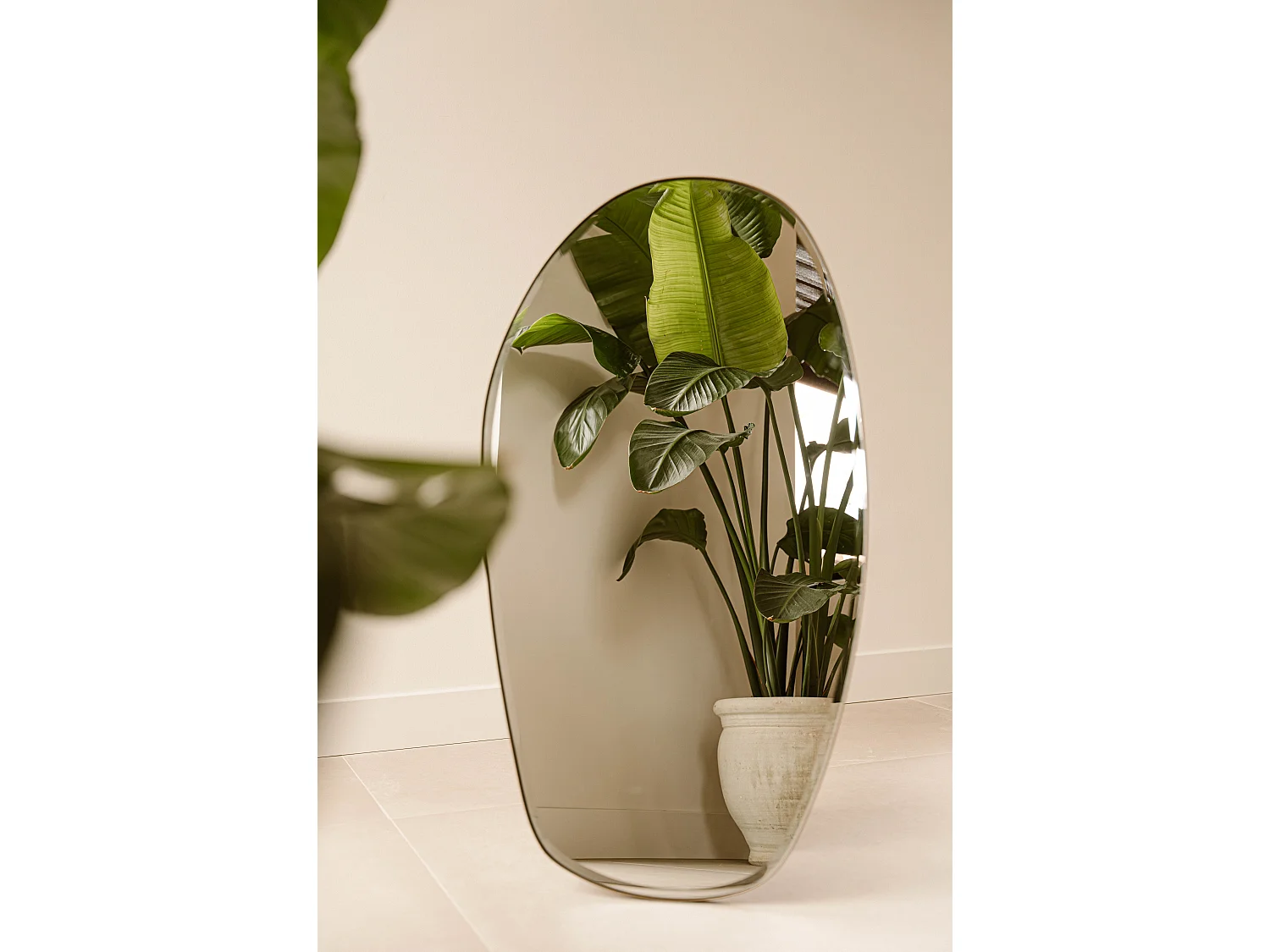 Miroir organique 90 cm - Bronze - Miroir mural asymétrique - Indore Home