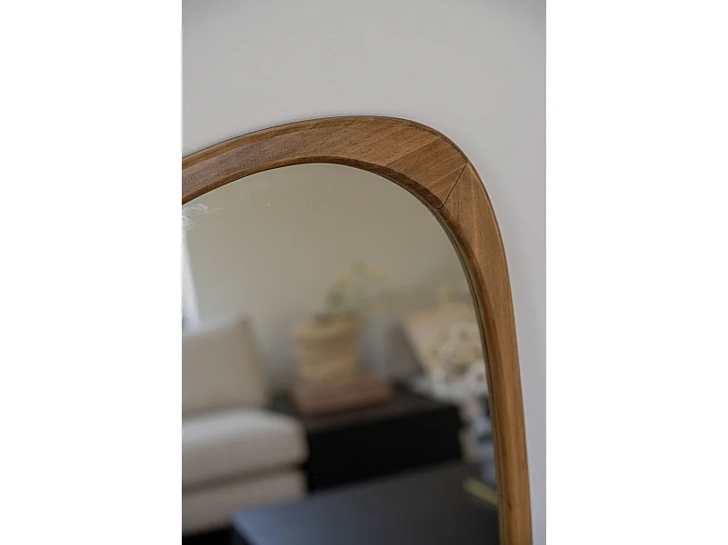 Miroir organique 120 cm - Naturel - Miroir mural asymétrique - Indore Home