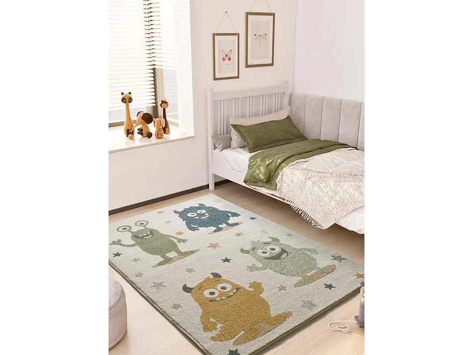 Kindertapijt - kleurrijke monsters - veelkleurig - 120x170 cm - BEATS