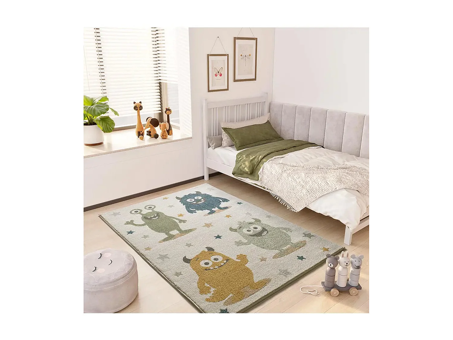 Kindertapijt - kleurrijke monsters - veelkleurig - 120x170 cm - BEATS