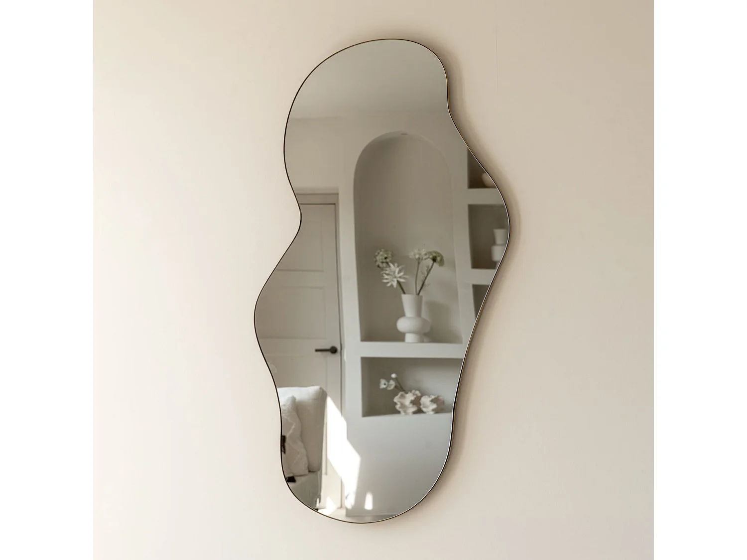 Miroir organique 110 cm - Bronze - Miroir mural asymétrique - Indore Home