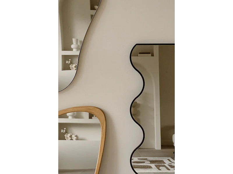 Miroir Troas | Miroir de forme organique en bronze | Design asymétrique | 110 x 62 cm | Indore Home