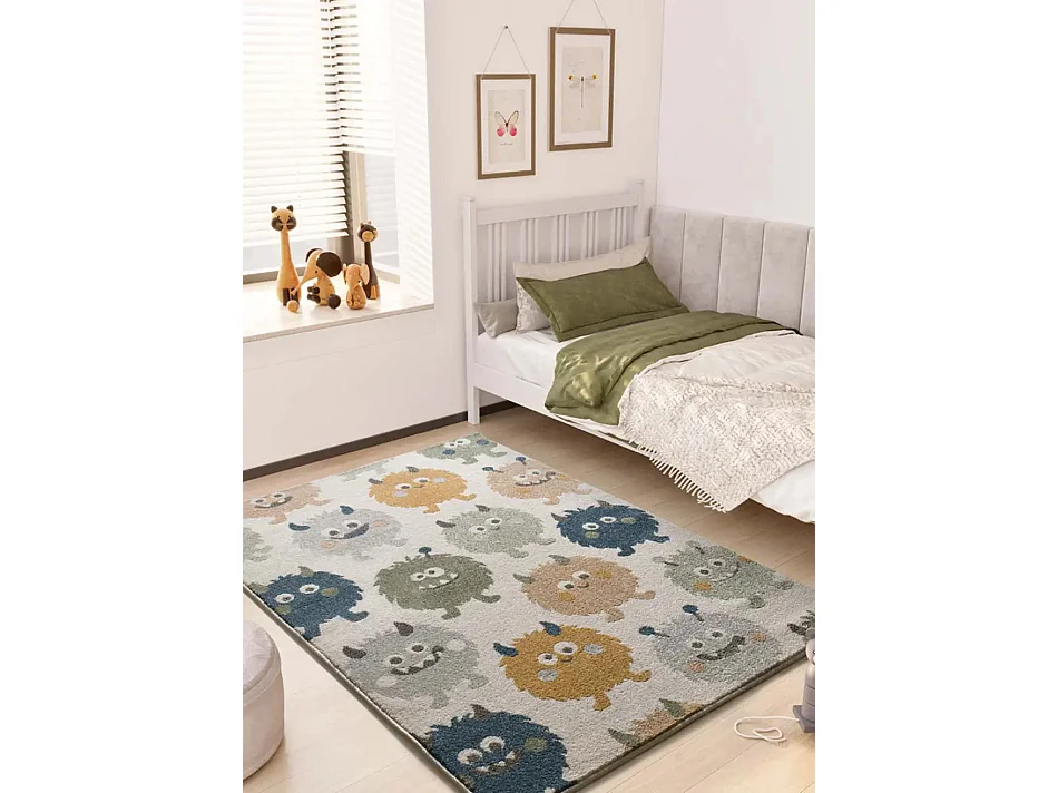 Kindertapijt - ronde monsters - veelkleurig - 120x170 cm - BEATS