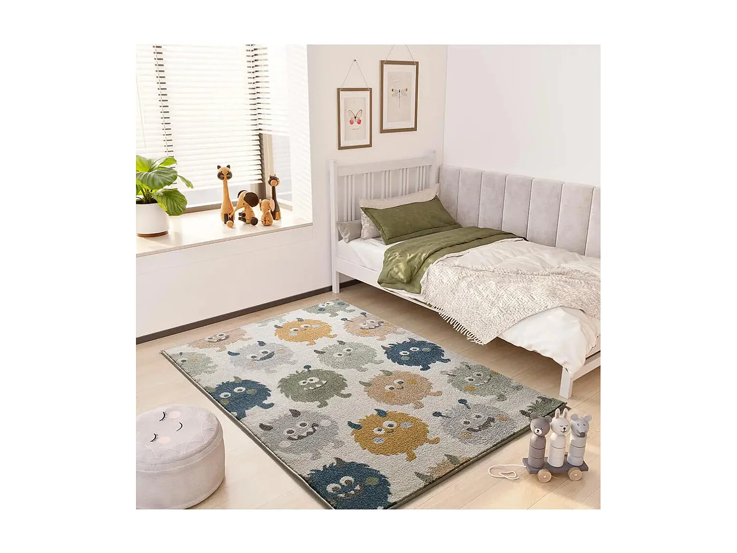 Kindertapijt - ronde monsters - veelkleurig - 120x170 cm - BEATS