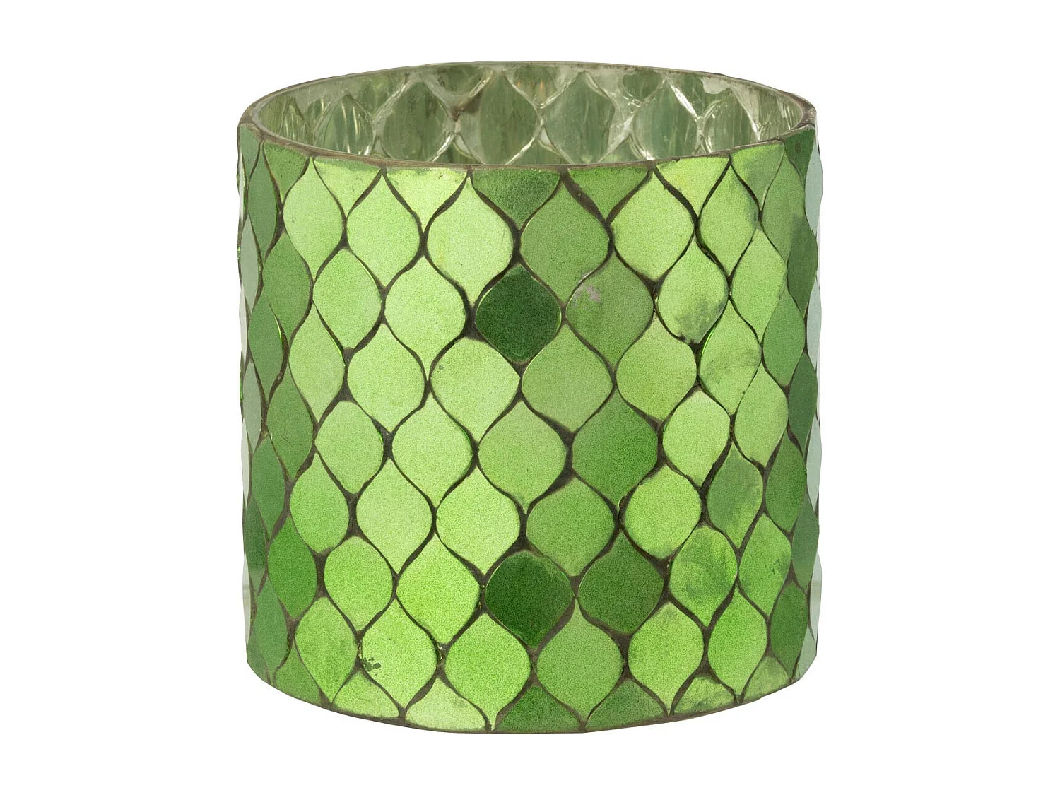 Photophore Mosaïque en Verre "Pop" 12cm Vert