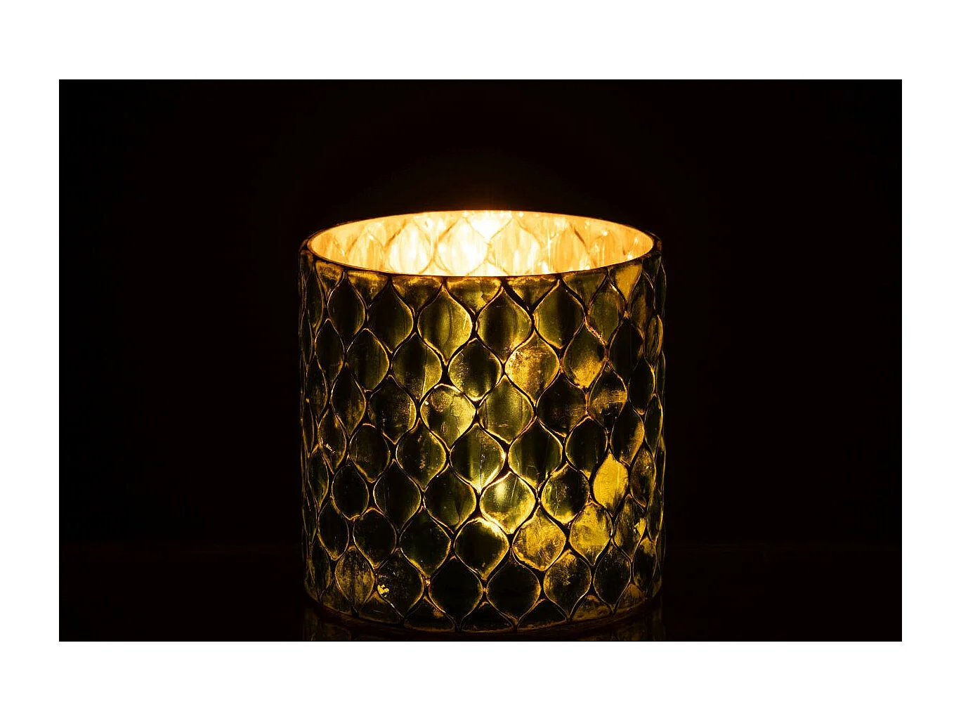 Photophore Mosaïque en Verre "Pop" 12cm Vert