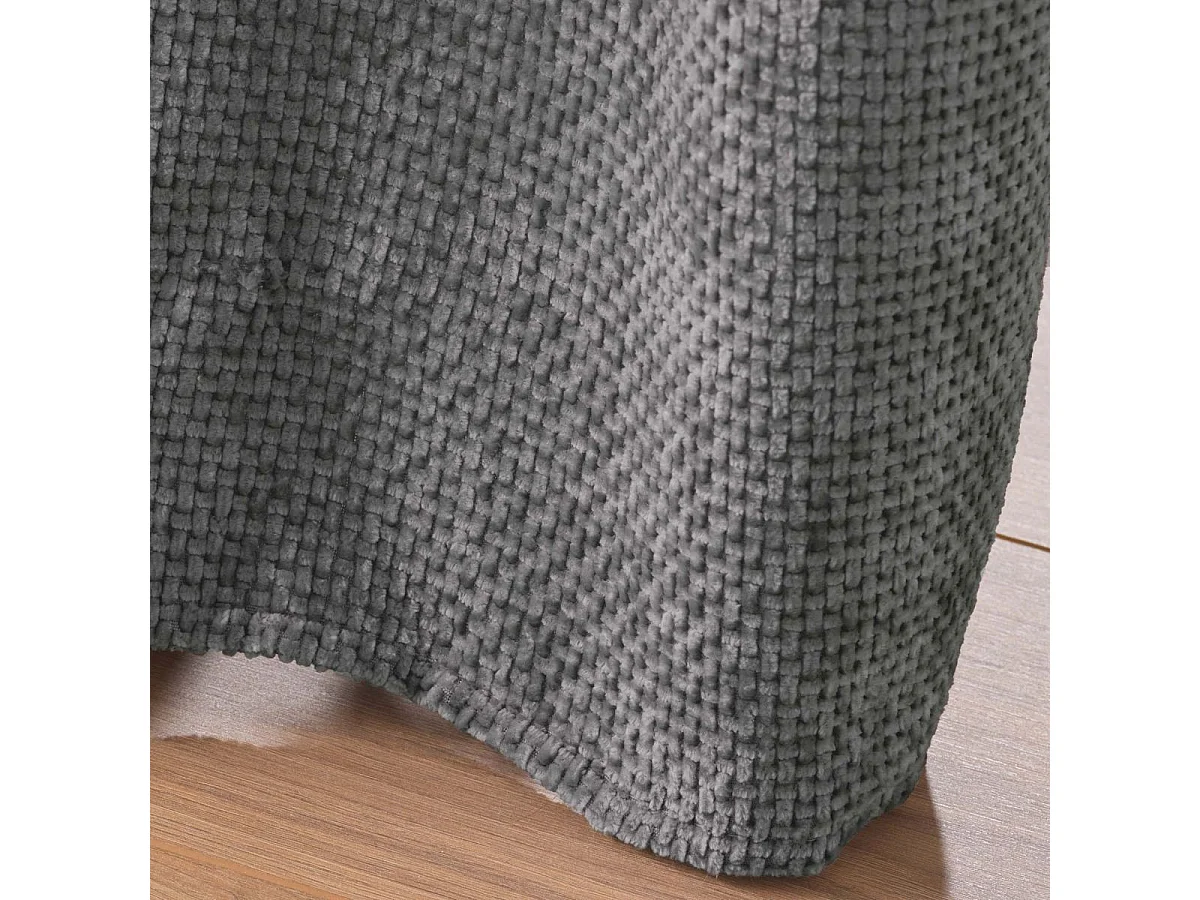 Rideau en Velours Chenillé "Leo" 140x260cm Anthracite