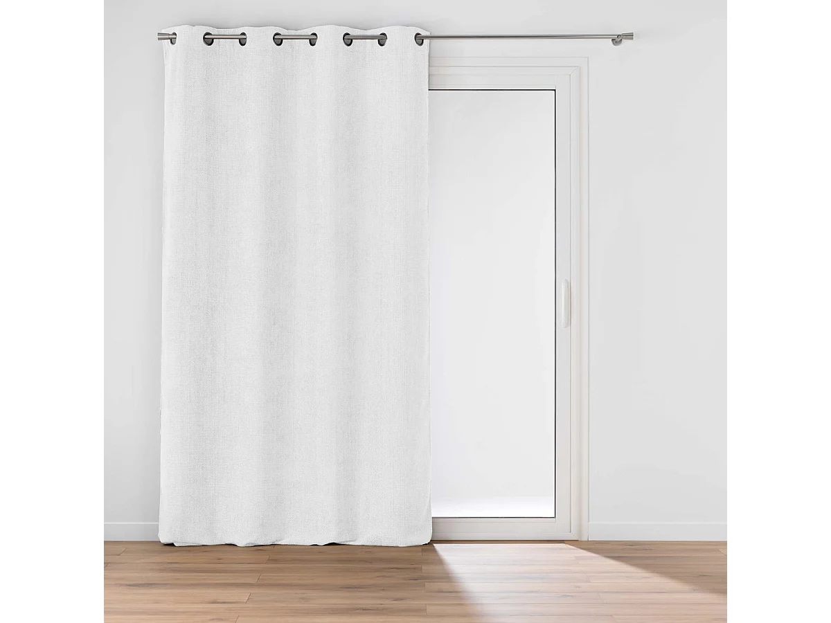 Rideau en Velours Chenillé "Leo" 140x260cm Blanc