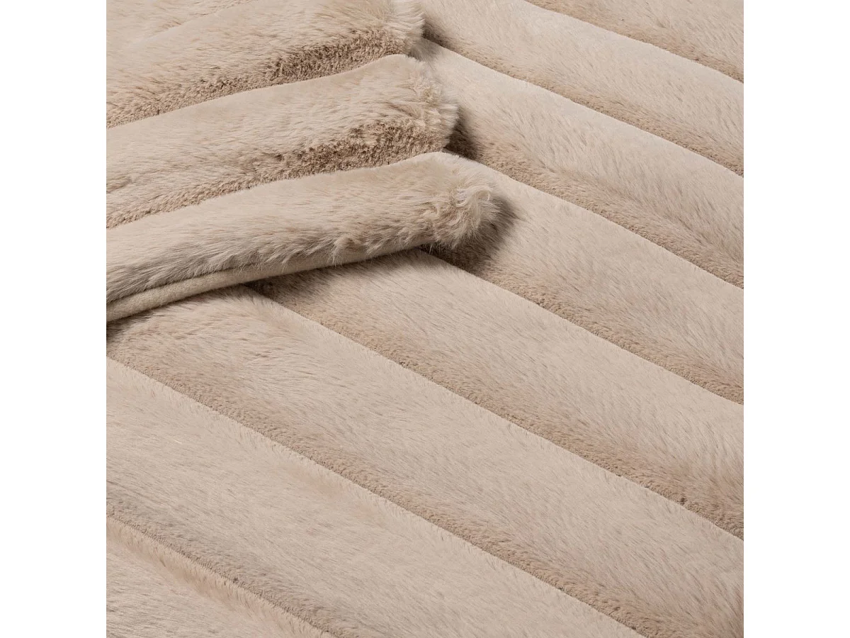 Plaid Imitation Fourrure "Boudoir" 180x220cm Sable