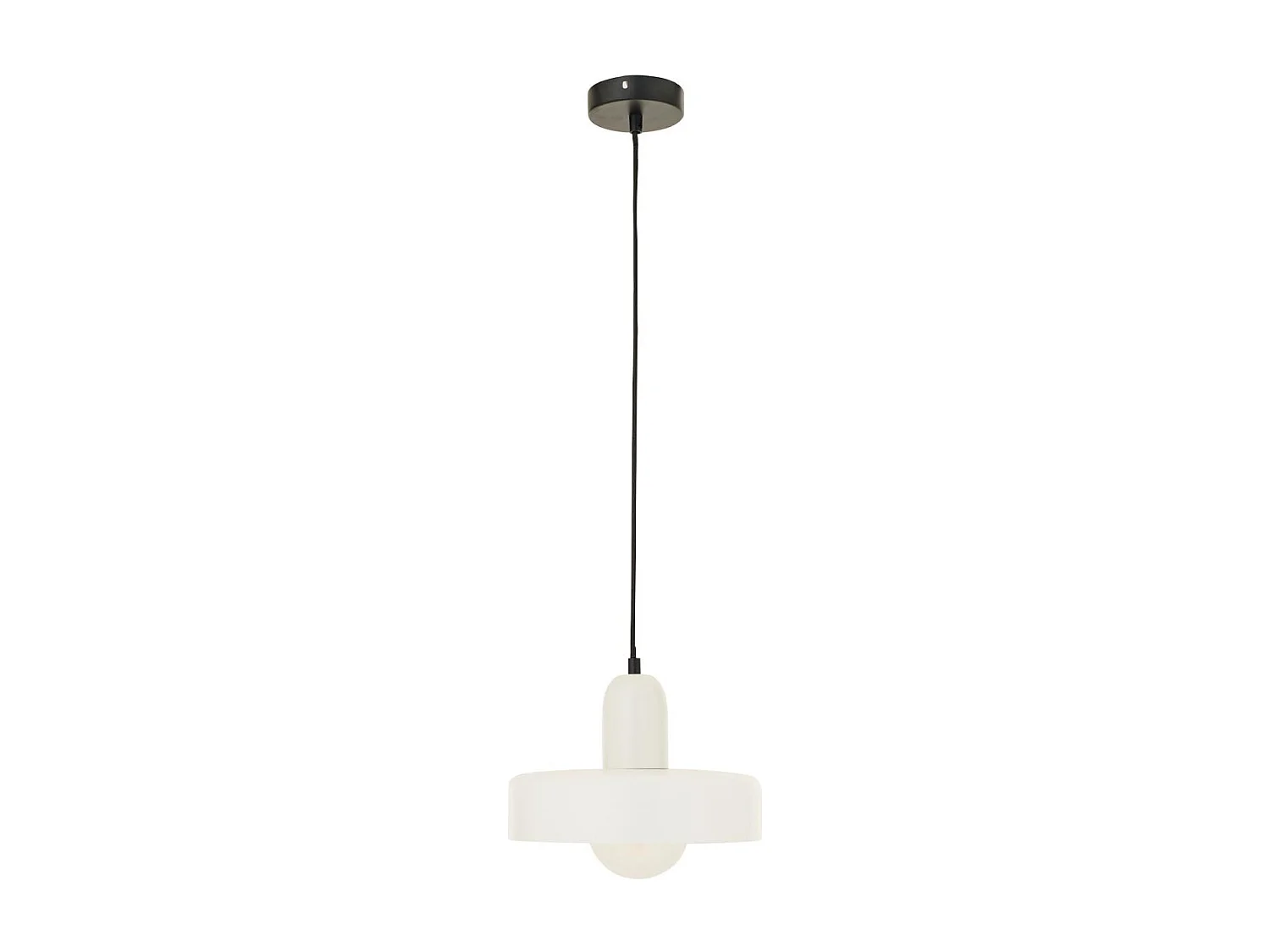 Suspension Design en Verre "Retro" 25cm Blanc
