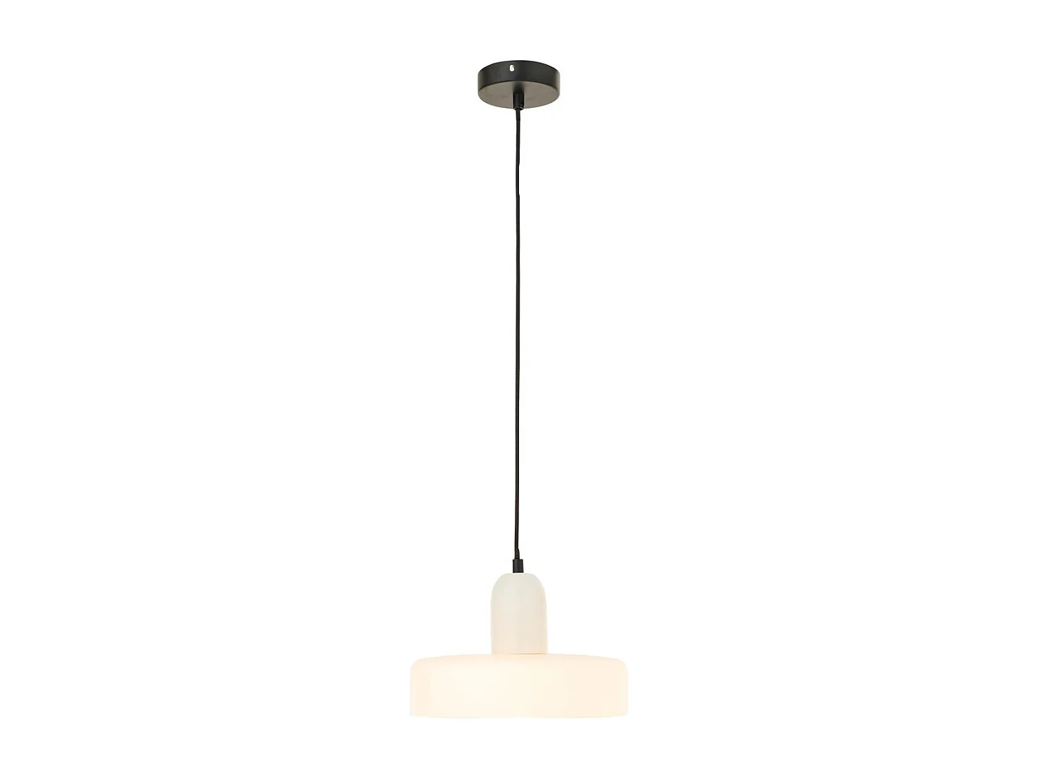 Suspension Design en Verre "Retro" 25cm Blanc