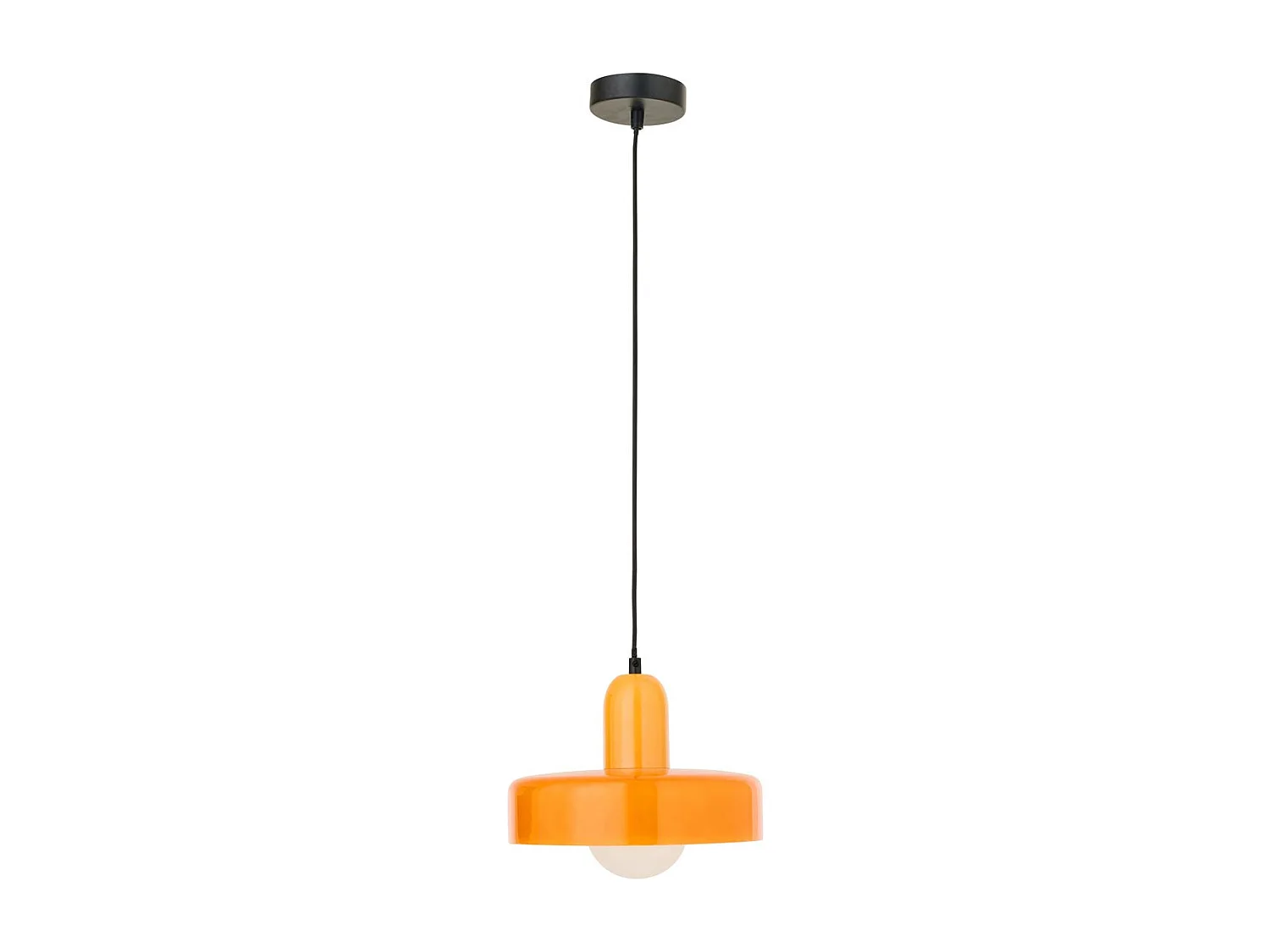 Suspension Design en Verre "Retro" 25cm Orange