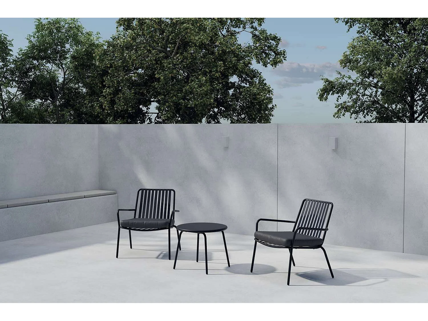 Mykonos Loungeset schwarz.