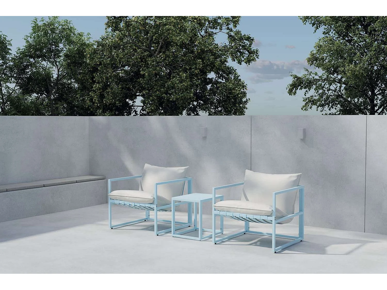 Messina Loungeset hellblau.