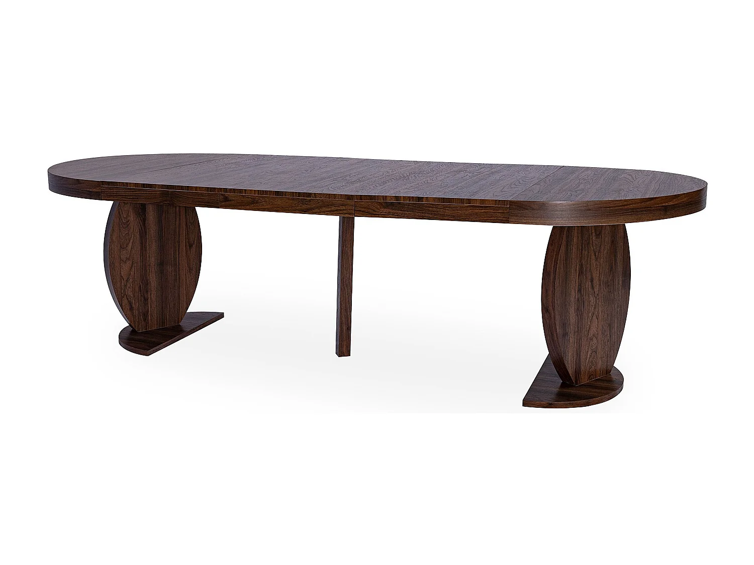 Table ovale extensible L110-260cm Icarios avec pieds design Bois Noyer