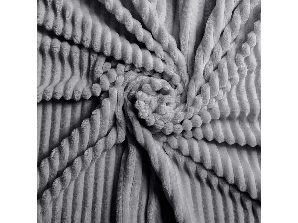 Parure de Lit 3 Pièces "Veloutea" 240x220cm Anthracite