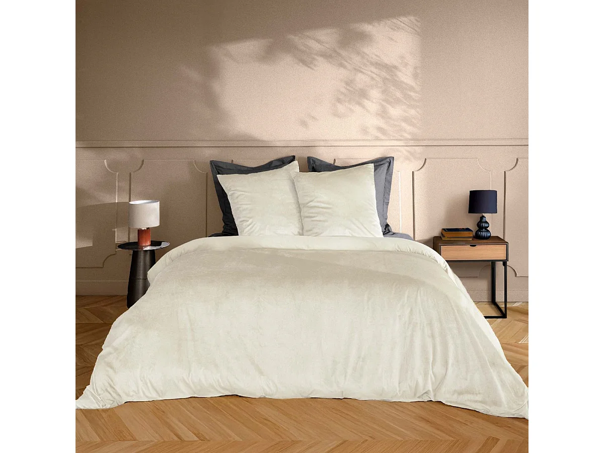 Parure de Lit 3 Pièces "Velina" 240x220cm Naturel