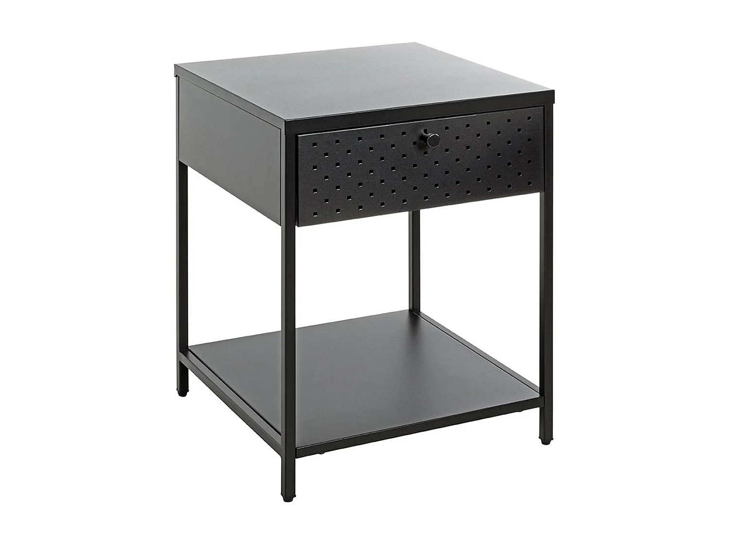 Table de Chevet 1 Tiroir "Boston" 53cm Noir