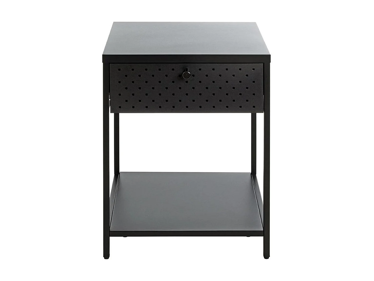 Table de Chevet 1 Tiroir "Boston" 53cm Noir