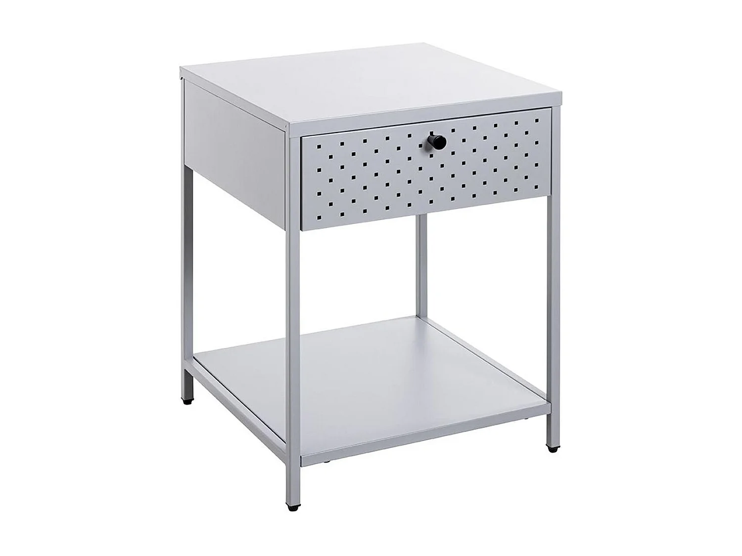 Table de Chevet 1 Tiroir "Boston" 53cm Gris