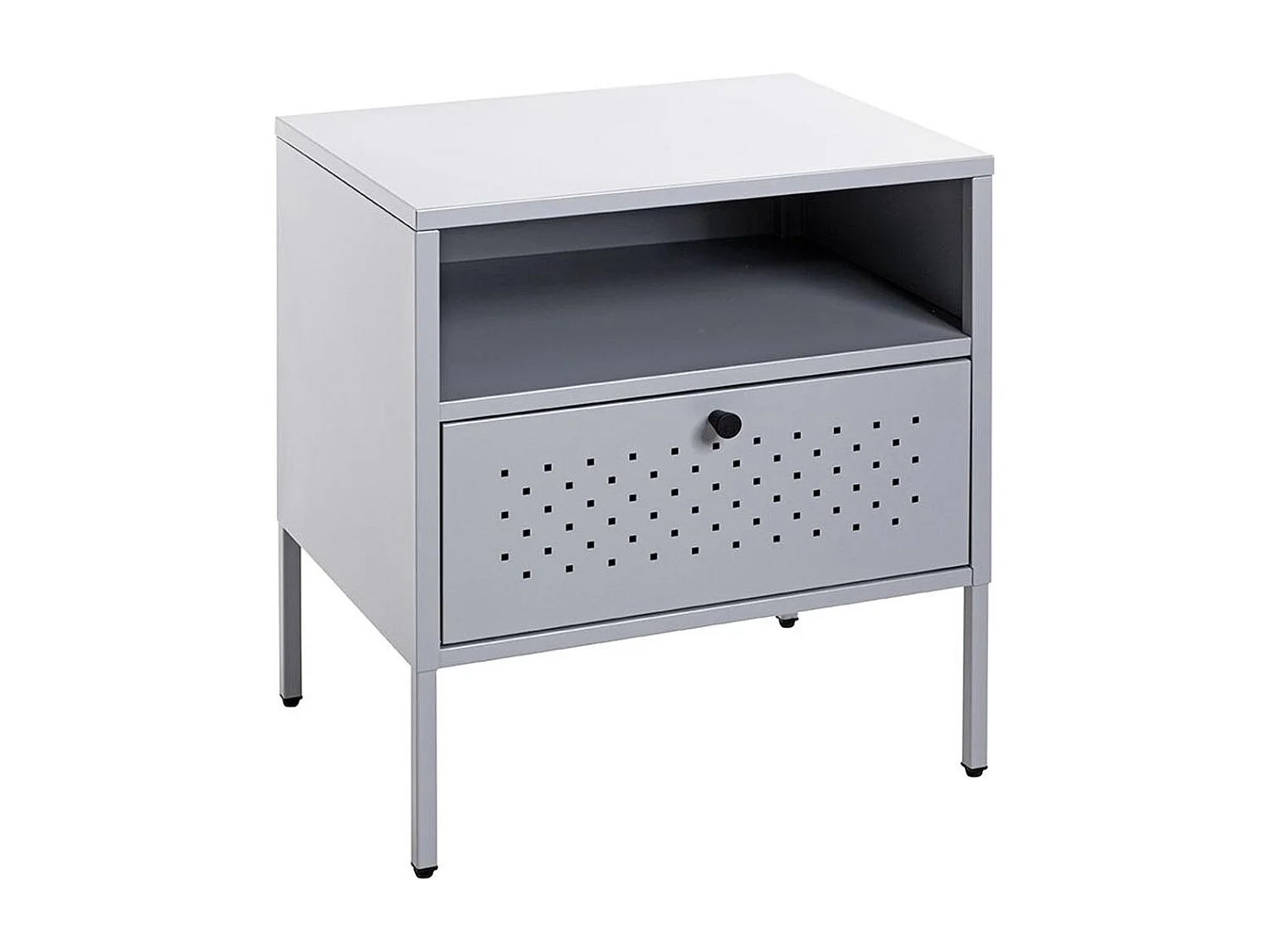 Table de Chevet 1 Tiroir "Boston" 50cm Gris