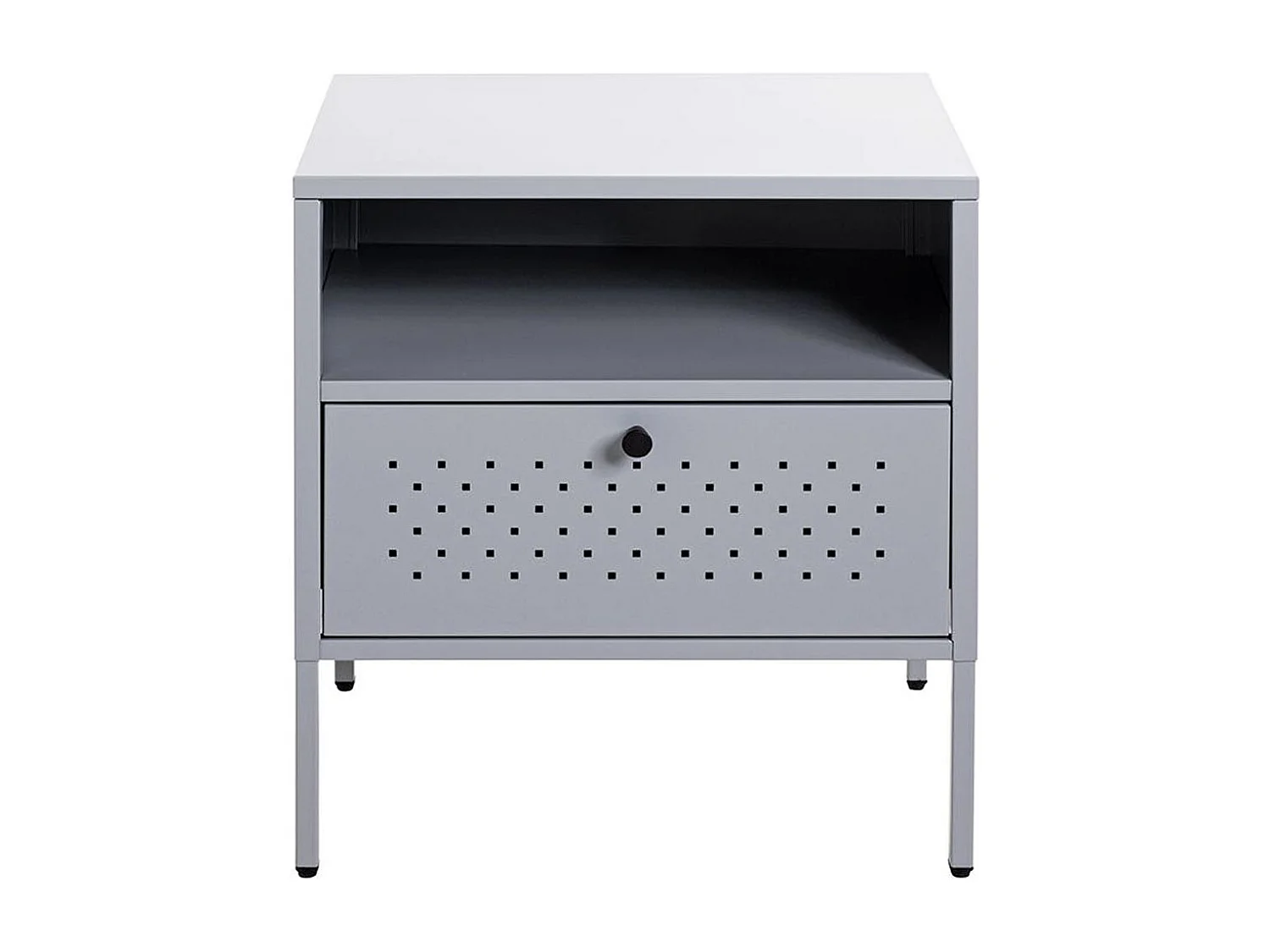Table de Chevet 1 Tiroir "Boston" 50cm Gris
