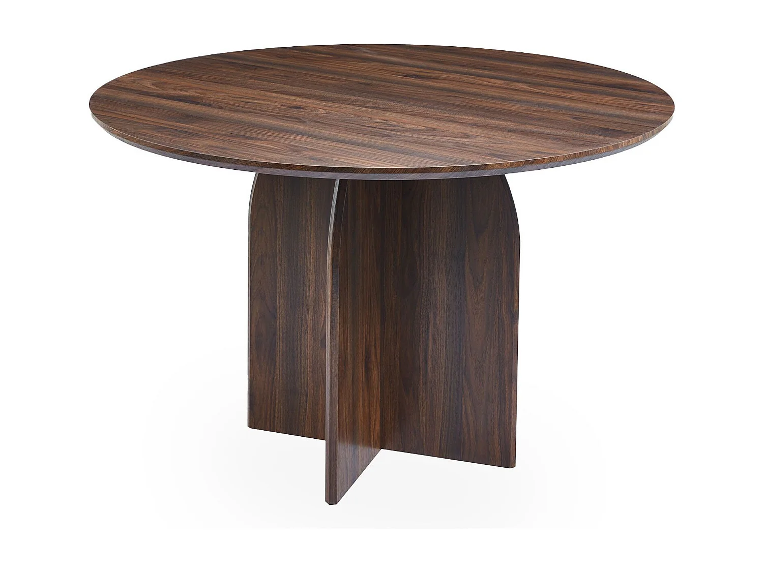 Table ronde élégante 120cm Calyptus Bois foncé