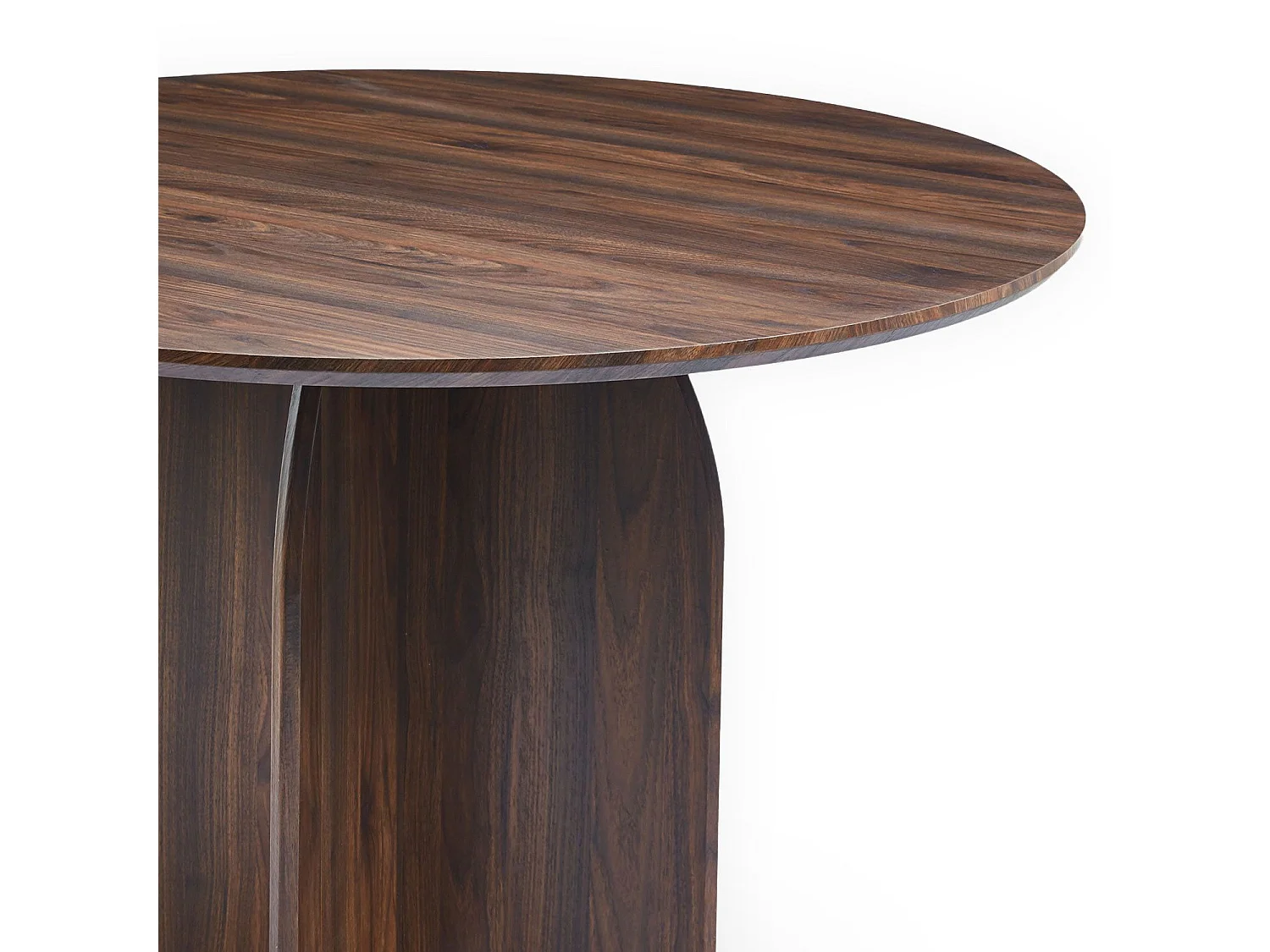 Table ronde élégante 120cm Calyptus Bois foncé